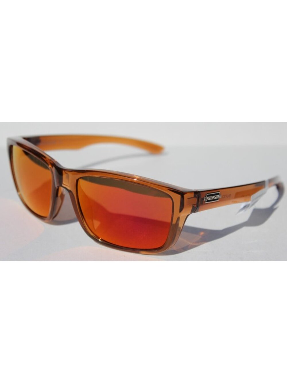 SUNCLOUD Mayor POLARIZED Sunglasses Crystal Amber/Red Mirror NEW Smith